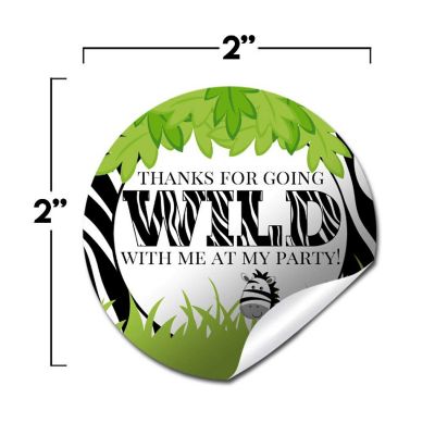 AmandaCreation Wild Time Zebra Envelope Seals 40pc. Image 1