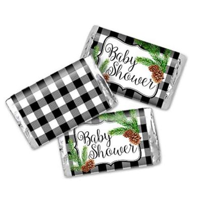 AmandaCreation Winter Pinecone Mini Candybar Wrappers 45pc. Image 1