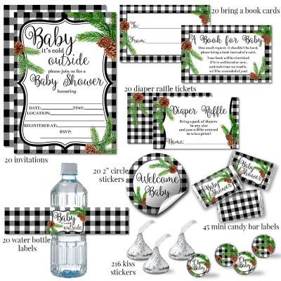 AmandaCreation Winter Pinecone Party Bundle 381pc. Image 1