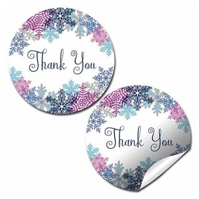 AmandaCreation Winter Snowflake Envelope Seals 40pc. Image 1