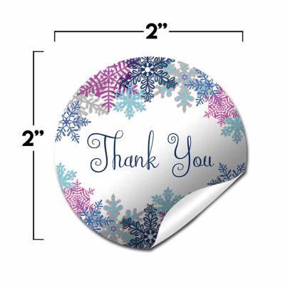 AmandaCreation Winter Snowflake Envelope Seals 40pc. Image 1