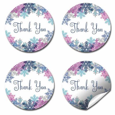 AmandaCreation Winter Snowflake Envelope Seals 40pc. Image 3