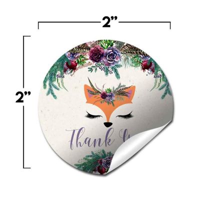 AmandaCreation Woodland Forest Fox Envelope Seals 40pc. Image 1