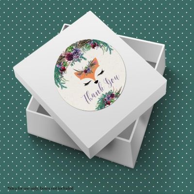 AmandaCreation Woodland Forest Fox Envelope Seals 40pc. Image 2