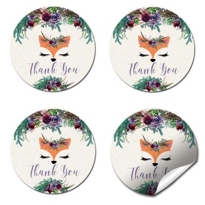 AmandaCreation Woodland Forest Fox Envelope Seals 40pc. Image 3