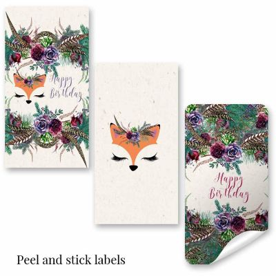 AmandaCreation Woodland Forest Fox Mini Candybar Wrappers 45pcs. Image 3