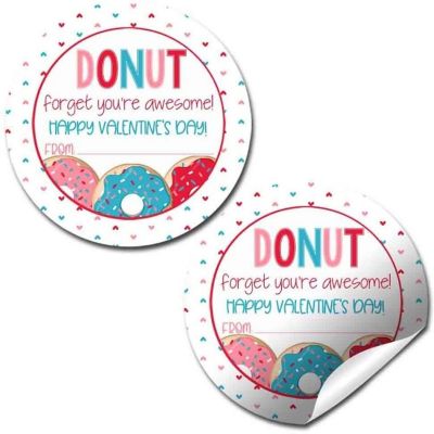 AmandaCreation You're Awesome Donut Envelope Seals 40pc. Image 1