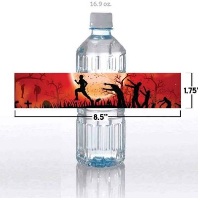 AmandaCreation Zombie Attack Water Bottle Wrappers 45pc. Image 1