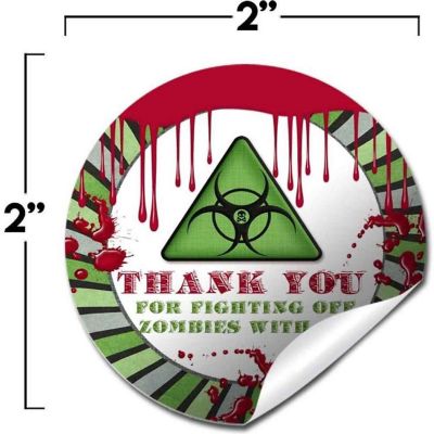 AmandaCreation Zombie Infection Envelope Seals 40pc. Image 1