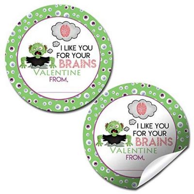 AmandaCreation Zombie Valentine Envelope Seals 40pc. Image 1