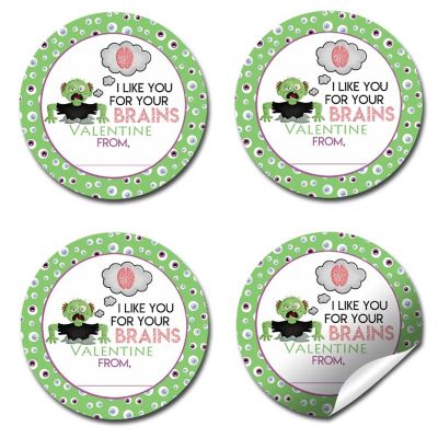 AmandaCreation Zombie Valentine Envelope Seals 40pc. Image 2
