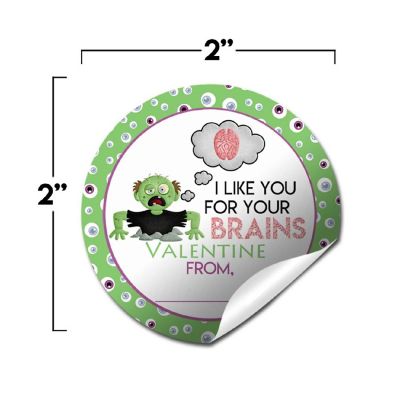 AmandaCreation Zombie Valentine Envelope Seals 40pc. Image 3