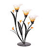 Amber Lilies Tealight Holder 9.37X4.75X13.37" Image 1