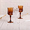 Amber Patterned Plastic Wine Glasses - 12 Ct. Image 1