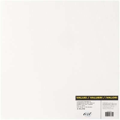American Crafts Art Supply Basics Panel Pack Canvas 5/Pkg-11"X14" Image 1