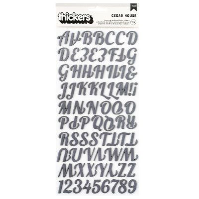 American Crafts Cedar House Thickers Stickers 175/Pkg-Alpha, Puffy Image 1