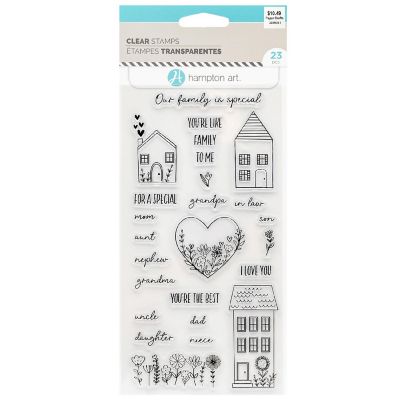 American Crafts Clear Stamp 2/Pkg-Family Image 1