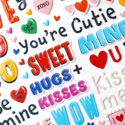 American Crafts Cutie Pie Thickers Stickers 111/Pkg-Puffy Phrase Image 1