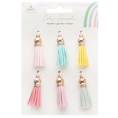 American Crafts Rainbow Avenue Tassels-6/Pkg Image 1
