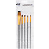 American Crafts<sup>&#8482;</sup> Nylon Paint Brushes - 5 Pc. Image 1