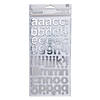 American Crafts&#8482; Thickers&#8482; 3D Cinnamon Silver Foil Alphabet Stickers - 118 Pc. Image 1