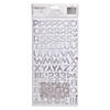 American Crafts&#8482; Thickers&#8482; 3D Hardcover Silver Foil Alphabet Stickers Image 1