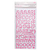 American Crafts&#8482; Thickers&#8482; 3D Jewelry Box Pink Glitter Alphabet Stickers Image 1