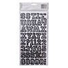 American Crafts&#8482; Thickers&#8482; 3D Letterman Black Alphabet Stickers Image 1