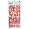 American Crafts&#8482; Thickers&#8482; 3D Letterman Crimson Alphabet Stickers Image 1