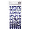 American Crafts&#8482; Thickers&#8482; 3D Letterman Sapphire Alphabet Stickers Image 1