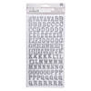 American Crafts&#8482; Thickers&#8482; 3D Rockabye Silver Glitter Alphabet Stickers Image 1