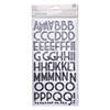 American Crafts&#8482; Thickers&#8482; 3D Wisecrack Silver Glitter Alphabet Stickers Image 1