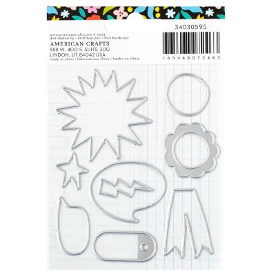 American Crafts Whatevs Metal Die Set-8/Pkg Image 1