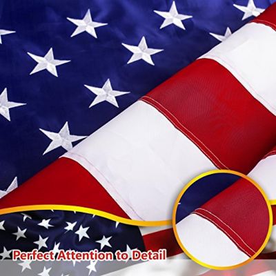 American Flag 300D Embroidered Polyester 6x10 Ft Image 2