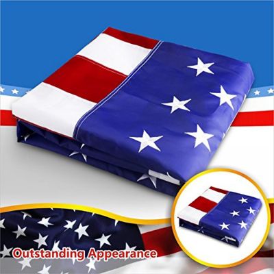 American Flag 300D Embroidered Polyester 6x10 Ft Image 3