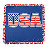 American Flag Fleece Tied Throw Craft Kit - Makes 1 Image 1
