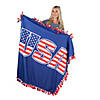 American Flag Fleece Tied Throw Craft Kit - Makes 1 Image 2