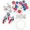 American Flag Flip Flop Bracelet Craft Kit - Makes 2 Image 1