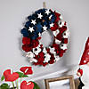 Americana Floral Flag Wooden Wreath - Unlit - 15" Image 1