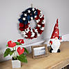 Americana Floral Flag Wooden Wreath - Unlit - 15" Image 2