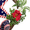 Americana Star and Mixed Floral Patriotic Wreath  24-Inch  Unlit Image 2