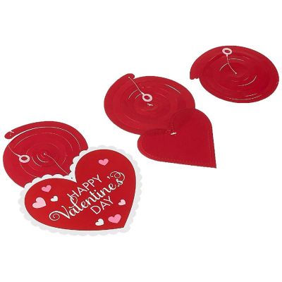 Amscan Valentine Hearts Mega Value Pack Foil Swirl Decorations Assorted Red Image 1