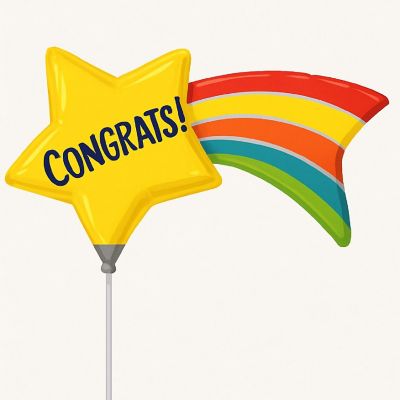 Anagram - 14" - Multicolour - Shooting Star Mini Balloons Image 2