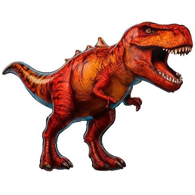 Anagram - 45" - Orange - Jurassic T-Rex Balloon Image 2