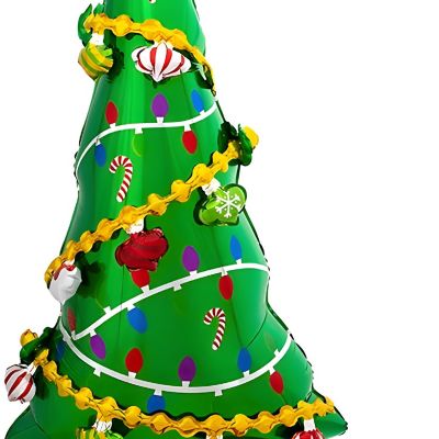 Anagram - 59" - Green - Christmas Tree Foil Balloon Image 1