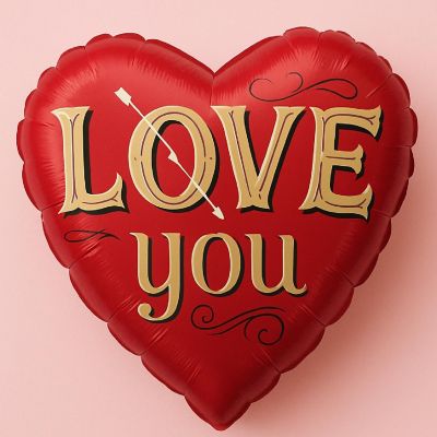Anagram - Red - Valentine's Day Heart Foil Balloon | Oriental Trading