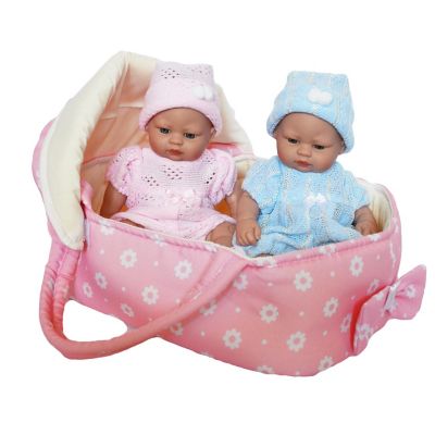 Ann Lauren Dolls Twin Baby Dolls in Bassinet Image 1