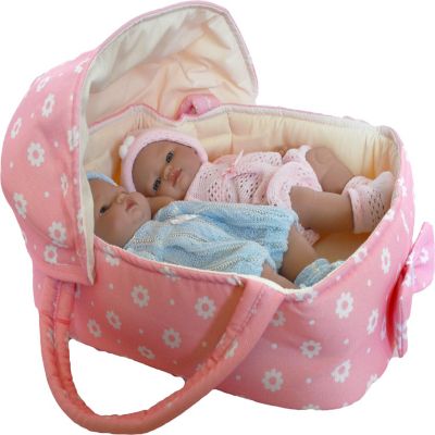 Ann Lauren Dolls Twin Baby Dolls in Bassinet Image 2