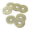 Antique Goldtone Metal Chinese Coins Image 1