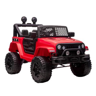 Aosom 12V Kids Ride On Car Electric Battery Powered Off Road Truck Toy with Parent Remote Control Adjustable Speed Red Image 1